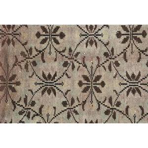 Vintage Turkish <b>Rug</b> Classic Beige Brown 2.6 X 6.5ft <b>Boho</b> Flat Weave Jute Carpet with Patchwork Pattern for Living Room - Product Image 5
