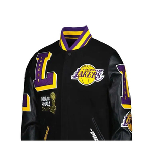 Veste universitaire Letterman de baseball à manches en cuir personnalisée avec broderie d'écusson de haute qualité OEM Vente en gros - Product Image 6