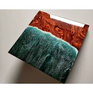 Luxury Handmade Coasters Customized Wood and <b>Resin</b> Desktop and <b>Table</b> <b>Top</b> Mats Best Pads with Unique Color and Shape - Product Image 2