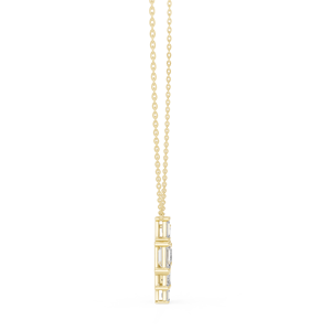 Pendentif en diamant de laboratoire taille émeraude, collier géométrique en or massif 14K 18K, 3.85CT DEF VVS certifié IGI, cadeau de mariage ODM - Product Image 5