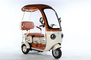 Prix Économiques Magnifique Scooter Tricycle Électrique à Pédales 3 Roues Style Chopper avec Siège Passager pour 2 Adultes et <span class=keywords><strong>Toit</strong></span> en Promotion - Product Image 3