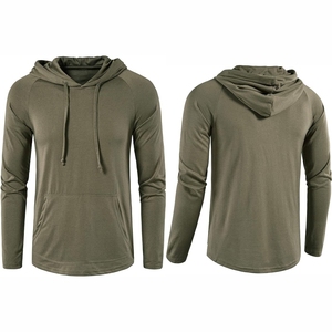 Kandari Sports Supply Sweat à capuche en molleton de coton pour hommes 320 gsm Heavyweight Breathable Customizable Solid Color Oversize Pocket Hoodies - Product Image 4