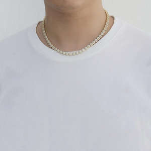 Hip Hop 925 Plata 18K Blanco \ Cadena DE TENIS chapada en oro VVS Icedout Moissanite Collar de diamantes Mejor precio al por mayor - Product Image 6