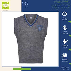 Personnalisation possible pour un pull d'uniforme scolaire unisexe à demi-manches de qualité supérieure pour la saison automne/hiver à vendre - Product Image 3