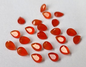 Cornalina naranja natural corte de pera 6x8mm facetado-cornalina naranja suelta de calidad superior cornalina naranja natural - Product Image 5
