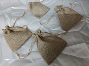 Women's Brown Potli Jute Pouch Natural <b>Burlap</b> Drawstring Bag for Wedding Favors Gifts Pouch Bag Eco Jute Jewelry Pouch - Product Image 6