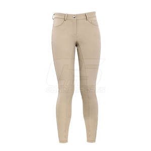 Jodhpur taille haute OEM et culotte pour femme pantalon d'équitation équestre avec patch au genou - Product Image 1
