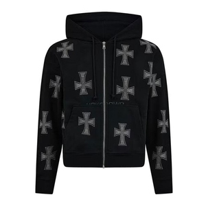 ชุดวอร์มมีฮู้ดของผู้ชายผ้านุ่มสบายและผ้าฝ้ายระบายอากาศได้ดีโลโก้ตามสั่ง - Product Image 5