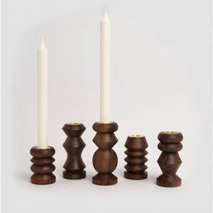 Bougeoirs en bois classiques de qualité supérieure, bougeoirs vintage, décoration de mariage, décoration de la maison, faits à la main, durables, personnalisables, SAMI - Product Image 1