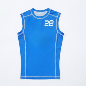 Custom Sublimated Blue Flag American Football Sleeveless Sports Jersey School Teams Youth Practice Competition Uniform <b>Shirts</b> - Product Image 1