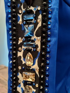 Tela de tafetán elástica hecha a mano Cowgirl Western Show Shirt - Product Image 3