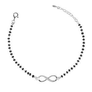 NOVAMART Fine 925 Sterling Silver <b>Infinity</b> Hand Mangalsutra <b>Bracelet</b> Fashion Charm for Women Wholesale Export - Product Image 1