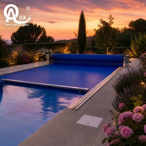 Couverture de sécurité pour piscine en PVC personnalisée, imperméable et isolante thermiquement, pour les projets de piscines de villas, d'hôtels et commerciaux - Product Image 2