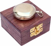 Classic Nautical Collectible Compass Keychain | Decorative Brass Finish | Vintage Maritime Gift Foldable Eco-Friendly