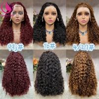 Perruque frontale en dentelle 13*4, densité 300%, style Pixie bouclé, cheveux humains vierges vietnamiens bruts SDD, dentelle HD transparente, vente en gros pour revendeurs