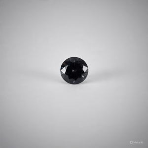 Piedra Suelta de Moissanita Negra de 9.5 MM, Corte Brillante Redondo, Grado D, VVS1, Creada en Laboratorio, para Joyería - Product Image 5