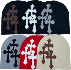 Y2K <b>Beanie</b> Knitted Winter <b>Hats</b> for Men <b>Women</b> Letter Printing Skull Cap with Dot Bow Camouflage Patterns for Beach Business Wear - Product Image 1