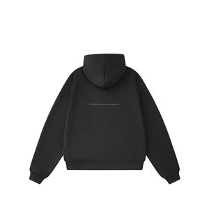 Sweat à capuche oversize en polaire épaisse de haute qualité, taille plus, impression personnalisée par broderie, sweat à capuche zippé pour homme - Product Image 3