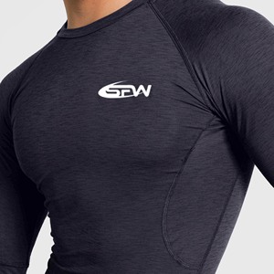 Camiseta de Compresión de Manga Larga para Hombre, de Alta Calidad, para MMA, BJJ, Secado Rápido, Protección UV, para Surf, con Logotipo Personalizado, Fabricación OEM - Product Image 6