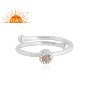 Anillo de plata de ley 925 con amatista verde natural, elegante y moderno, joyería personalizada para mujer, regalo para ella. - Product Image 3