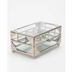 Moderno Joyero de Metal y Vidrio de Lujo, Espejo de Vidrio Antiguo, Diseño de Diferentes Formas, Decoración del Hogar, Estuches y Exhibidores - Product Image 6