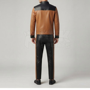 Traje de Cuero de Buena Calidad, Material Duradero, Ajuste Cómodo, Diseño Elegante para Hombres, Uso Casual y al Aire Libre - Product Image 4