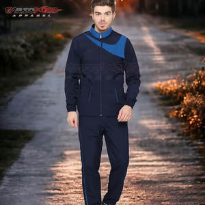 Survêtement de jogging d'hiver pour homme Ensemble deux pièces Veste à cordon de serrage Pantalon de jogging Respirant Léger 100% Polyester pour l'entraînement - Product Image 4