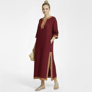 Customized oversized <b>loose</b> <b>fit</b> linen <b>dress</b> - Product Image 1