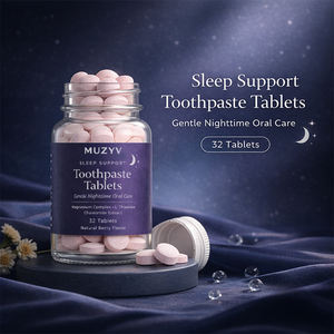 Tabletas <span class=keywords><strong>de</strong></span> <span class=keywords><strong>Pasta</strong></span> Dental para el Cuidado Nocturno con Melatonina, L-Teanina, Nano Hidroxiapatita, Sin Flúor, OEM, ODM, Marca Privada - Product Image 2