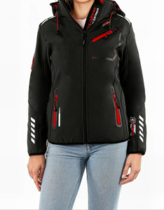 Invierno especial Adventurewear mujeres a prueba de viento Softshell chaqueta con cremallera transpirable pesado chaqueta a prueba de viento con logotipo personalizado - Product Image 1