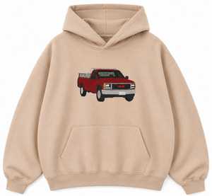 เสื้อฮู้ดดี้ผ้าฟลีซปักลายโลโก้ GMC สีแดงวินเทจ ขนาดใหญ่พิเศษ สำหรับทุกเพศทุกวัย ไซส์ XL - Product Image 6