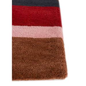 Alfombra Acar Ivory de Lana y Viscosa Hecha a Mano, Rectangular, con Rayas Abstractas y Patrón de Diamantes, para Pasillo, 4m de Ancho - Modelo Tnq-1125(Rmr) - Product Image 4