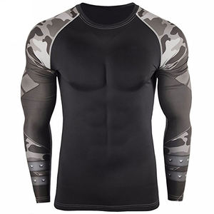 Camiseta Deportiva Compresiva para Hombre, Camiseta Ajustada Elástica para Entrenamiento, Camiseta Deportiva para Fitness, Camiseta Protectora contra Rozaduras - Product Image 3