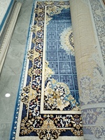 Adiva Turkish Woven Jacquard Machine Made Polyester Carpet Stain Resistant High Pile Oriental Style Geometric Pattern Jute