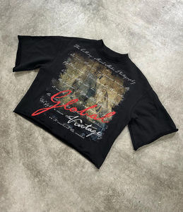 Sweat à capuche zippé en éponge française de haute qualité avec détail en strass à fermeture éclair délavé au soleil Style Hip Hop sans manches pour hommes femmes - Product Image 4