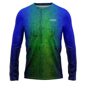 Camisetas de pesca UV con protección solar ajustadas de secado rápido de rendimiento de sublimación de manga larga de alta calidad personalizadas - Product Image 3