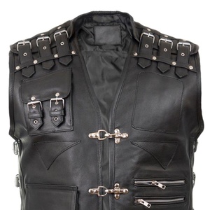 Gilet en cuir pour moto, nouveau design, décontracté, hiver, gilet de motard en cuir pour homme, respirant, haute qualité, écologique, vêtements d'extérieur pour moto - Product Image 2