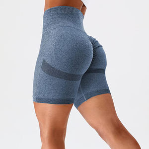 Nouveau Style femmes Yoga Shorts solide taille moyenne ample décontracté Spandex/Polyester Gym sport Fitness entraînement OEM - Product Image 2