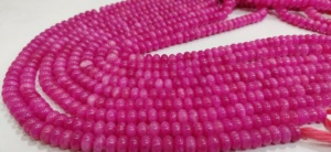 ลูกปัดหินควอทซ์สีชมพูธรรมชาติเม็ดเรียบขนาด8มม. ต่อเส้นยาว8นิ้ว - Product Image 4