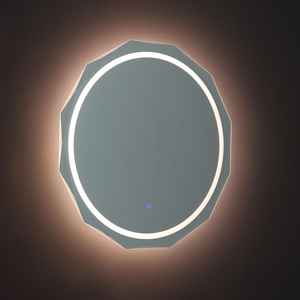 Espejo LED Redondo Koricini de 75 cm con Borde Facetado, Origen Italia - Product Image 1