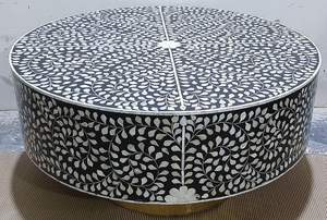 Superior Quality Bone Inlay Coffee <b>Table</b> Latest Design <b>Round</b> Shape Handmade Center <b>Table</b> Decorative Bone Inlay Furniture - Product Image 4