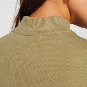 Haute demande 100% coton femmes hiver demi-fermeture éclair sweats à capuche et sweat-shirts avec Logo personnalisé avant broderie col montant - Product Image 6