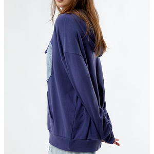 Sudadera con capucha de manga larga de invierno de alta calidad para mujer Sudadera con capucha informal lisa con cordón para venta en línea - Product Image 5