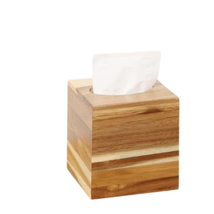 Porte-serviettes rectangulaire en placage de palissandre de qualité créative accessoires de serviette de Table Vintage pour boîte de rangement de tissus de bureau - Product Image 3