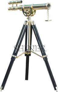 Telescopio de 18 ", soporte de trípode de madera negra, Monocular náutico, catalejo coleccionable, telescopio hecho a mano de latón, decoración de oficina y hogar - Product Image 5