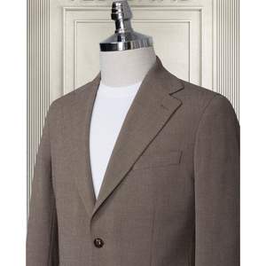 Traje Deportivo Marrón Slim Fit para Hombre, 65% Poliéster, 35% Viscosa, Traje Casual para Negocios y Viajes con Pantalón de Cierre de Botones - Product Image 2