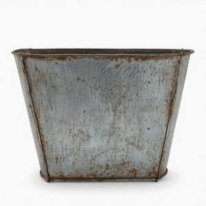 Jardinière galvanisée TimeWornTrough avec look français classique pour pot de fleur en métal antique de jardin à usage décoratif - Product Image 4