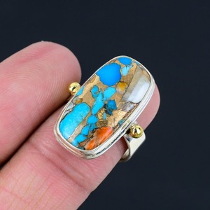 Bague classique de style bohème en argent sterling 925 pierre précieuse turquoise bijoux pour femmes faits à la main plaqué rhodium cadeau de mariage pour l'amour - Product Image 5