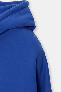 Sudadera con capucha de gran tamaño azul egipcio para hombre, sudaderas térmicas de algodón 100% para la temporada de invierno con cuello con capucha de encaje y bolsillos de manguito - Product Image 6