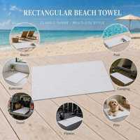 Serviette de plage tropicale mignonne à séchage rapide en microfibre gaufrée, personnalisable par sublimation, écologique, en plastique recyclé, sans sable, imprimée en coton